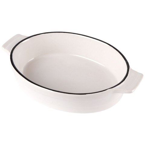 Naczynie żaroodporne porcelanowe białe owalne 18.5x11.5x4cm 300ml HIT 259210