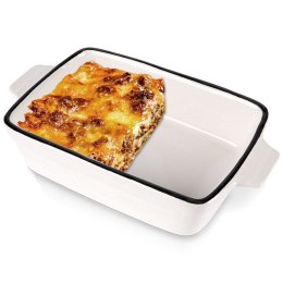 Naczynie żaroodporne porcelanowe białe prostokątne 17.5x9.5x4cm 250ml HIT 259206