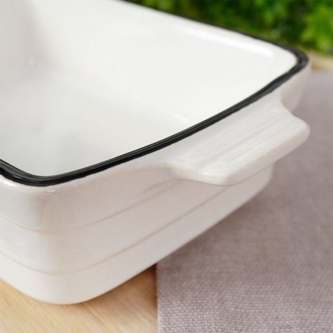 Naczynie żaroodporne porcelanowe białe prostokątne 17.5x9.5x4cm 250ml HIT 259206