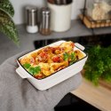 Naczynie żaroodporne porcelanowe białe prostokątne 17.5x9.5x4cm 250ml HIT 259206