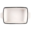 Naczynie żaroodporne porcelanowe białe prostokątne 17.5x9.5x4cm 250ml HIT 259206