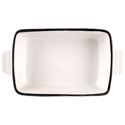 Naczynie żaroodporne porcelanowe białe prostokątne 17.5x9.5x4cm 250ml HIT 259206