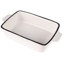 Naczynie żaroodporne porcelanowe białe prostokątne 17.5x9.5x4cm 250ml HIT 259206