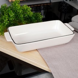 Naczynie żaroodporne porcelanowe białe prostokątne 24x12x4.5cm 550ml HIT 259208