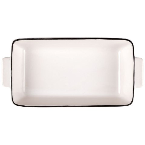 Naczynie żaroodporne porcelanowe białe prostokątne 24x12x4.5cm 550ml HIT 259208