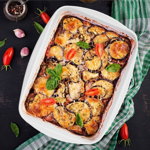 Naczynie żaroodporne porcelanowe białe prostokątne 30.5x24.5x5.5cm 2.2L ORION 129809