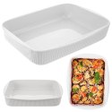 Naczynie żaroodporne porcelanowe białe prostokątne 30.5x24.5x5.5cm 2.2L ORION 129809
