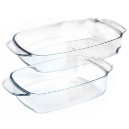 Naczynie żaroodporne szklane do piekarnika zapiekania 1.4 / 2.3 / 3.6L 3-ele TERMOLEX 123717