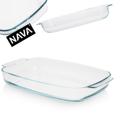 Naczynie żaroodporne szklane do piekarnika zapiekania duże ARIZONA 44x28x6.5cm 5L NAVA 10-143-102