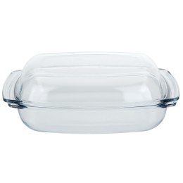 Naczynie żaroodporne z pokrywką szklane do piekarnika 34x21.5x12cm 4.1L TERMOLEX 123714