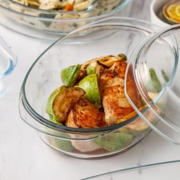 Naczynie żaroodporne z pokrywką szklane do piekarnika ARIZONA 33x23x13cm 3.5L NAVA 10-143-107