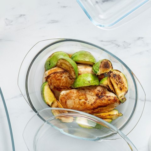 Naczynie żaroodporne z pokrywką szklane do piekarnika ARIZONA 33x23x13cm 3.5L NAVA 10-143-107