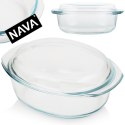 Naczynie żaroodporne z pokrywką szklane do piekarnika ARIZONA 33x23x13cm 3.5L NAVA 10-143-107