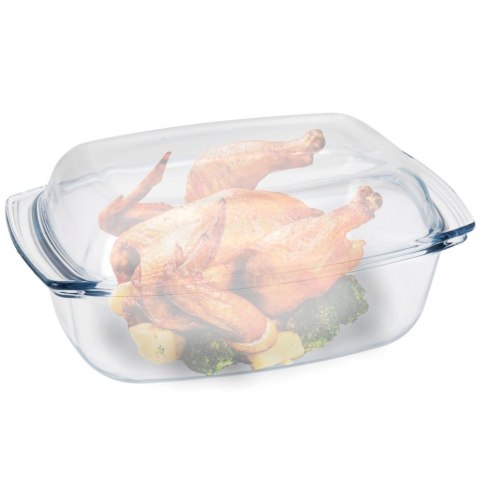 Naczynie żaroodporne z pokrywką szklane do piekarnika duże 32x21x15cm 5.1L TERMOLEX 123719