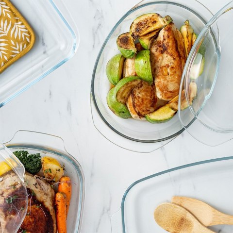 Naczynie żaroodporne z pokrywką szklane do piekarnika duże ARIZONA 34.5x22.5x15cm 5.7L NAVA 10-143-108