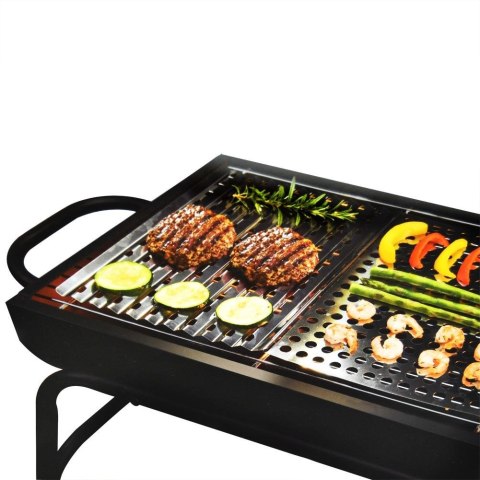 Płyta do grillowania smażenia stalowa perforowana 46x30cm BBQ 123711