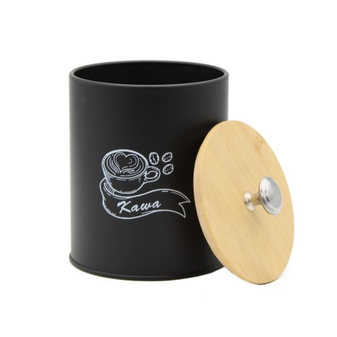 Pojemniki kuchenne na sól cukier herbatę kawę przyprawy zestaw czarne BRUNBESTE BB-2742