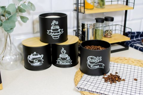 Pojemniki kuchenne na sól cukier herbatę kawę przyprawy zestaw pojemników BRUNBESTE BB-2753