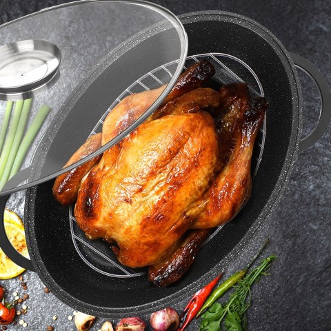 Ruszt do brytfanny okrągły stalowy 32.5x21cm ORION 111187