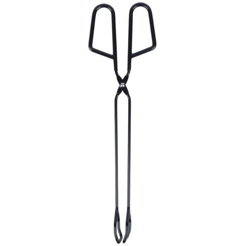Szczypce grillowe kuchenne do grilla na grill metalowe czarne 31.5cm BBQ 489164