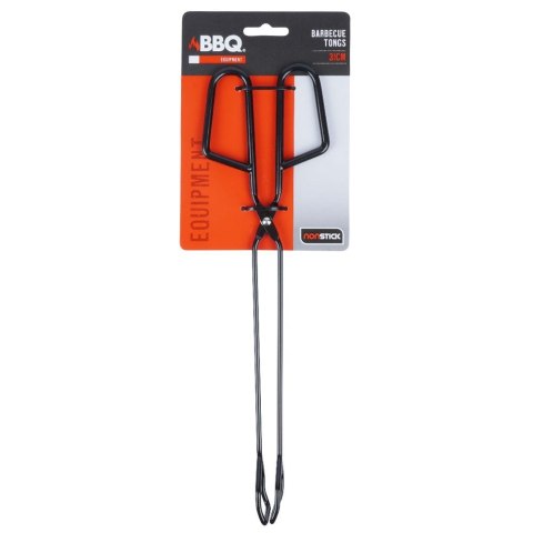 Szczypce grillowe kuchenne do grilla na grill metalowe czarne 31.5cm BBQ 489164