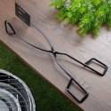Szczypce grillowe kuchenne do grilla na grill metalowe czarne 41.5cm BBQ 489165