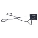 Szczypce grillowe kuchenne do grilla na grill metalowe czarne 41.5cm BBQ 489165