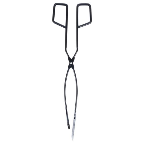 Szczypce grillowe kuchenne do grilla na grill metalowe czarne 41.5cm BBQ 489165
