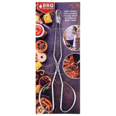Szczypce grillowe kuchenne do grilla na grill stalowe 27cm BBQ COLLECTION 489183
