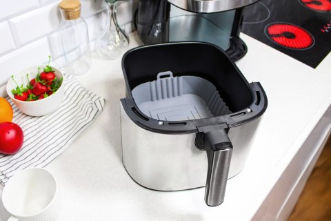 Wkład silikonowy do frytkownicy AIR FRYER kwadrat szary forma do pieczenia BRUNBESTE BB-3374