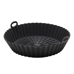 Wkład silikonowy do frytkownicy AIR FRYER okrągły czarny forma 20cm BRUNBESTE BB-3133