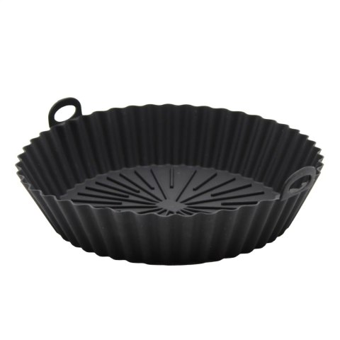 Wkład silikonowy do frytkownicy AIR FRYER okrągły czarny forma 20cm BRUNBESTE BB-3133