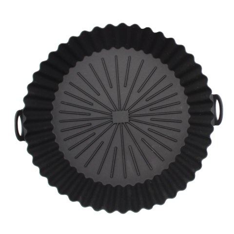 Wkład silikonowy do frytkownicy AIR FRYER okrągły czarny forma 20cm BRUNBESTE BB-3133