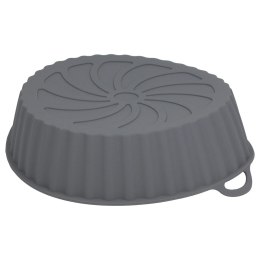 Wkład silikonowy do frytkownicy AIR FRYER okrągły szary forma 20.5CM BRUNBESTE BB-3373