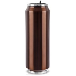 Kubek termiczny PUSZKA ze słomką ustnikiem do kawy BRĄZOWY 700 ml ORION 128530