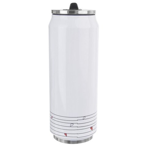 Kubek termiczny PUSZKA ze słomką ustnikiem do szkoły SERCE 500 ml ORION 128509