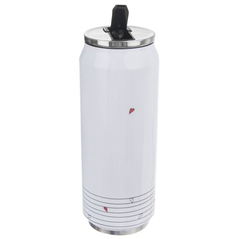 Kubek termiczny PUSZKA ze słomką ustnikiem do szkoły SERCE 500 ml ORION 128509