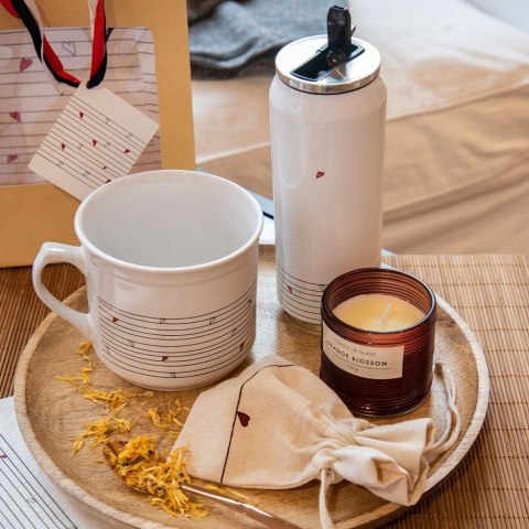 Kubek termiczny PUSZKA ze słomką ustnikiem do szkoły SERCE 500 ml ORION 128509