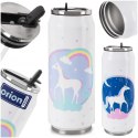 Kubek termiczny PUSZKA ze słomką ustnikiem do szkoły UNICORN 500 ml ORION 124824