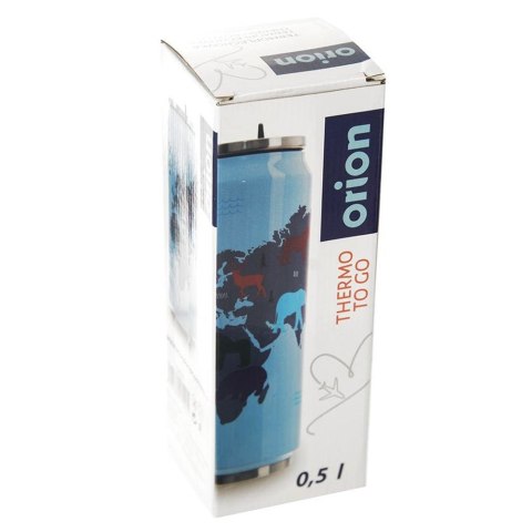 Kubek termiczny PUSZKA ze słomką ustnikiem do szkoły świat 500 ml ORION 128515