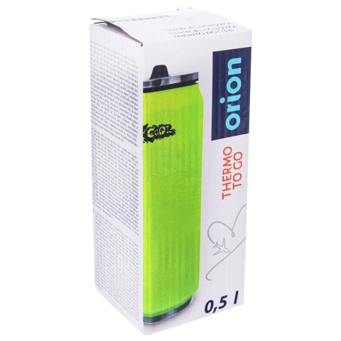 Kubek termiczny PUSZKA ze słomką ustnikiem do szkoły zielony 500 ml ORION 125896