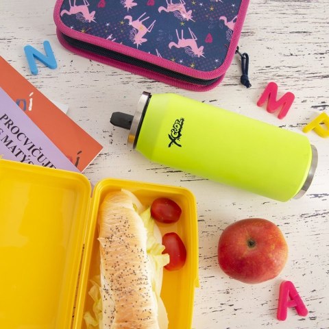 Kubek termiczny PUSZKA ze słomką ustnikiem na kawę zielony 400 ml ORION 125890