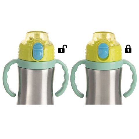 Kubek termiczny dla dzieci z ustnikiem butelka bidon zielony 300ml ORION 128517