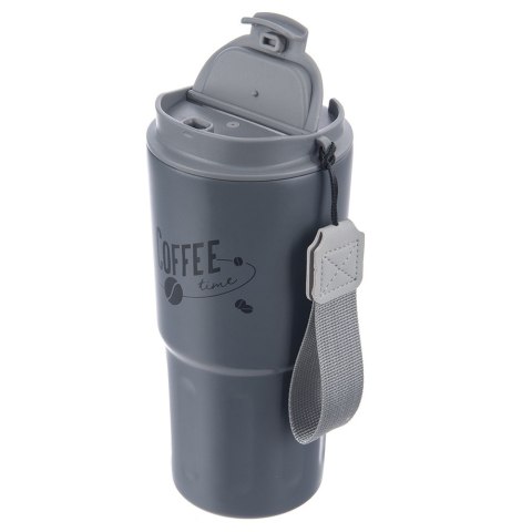 Kubek termiczny na kawę do samochodu auta szkoły szary TERMO 590 ml ORION 112281