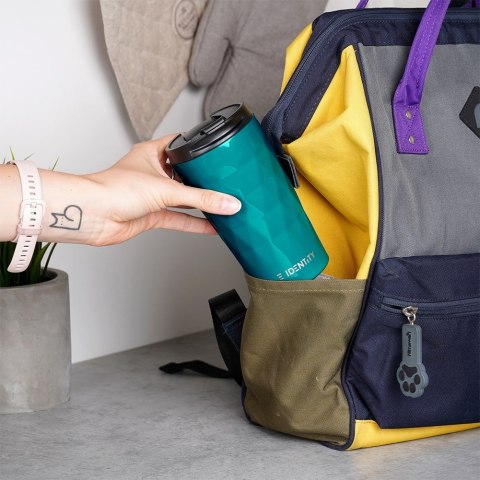 Kubek termiczny na kawę herbatę do auta stalowy niebieski 430 ml ORION 112267