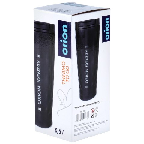 Kubek termiczny na kawę herbatę do samochodu stalowy czarny 500 ml ORION 112271