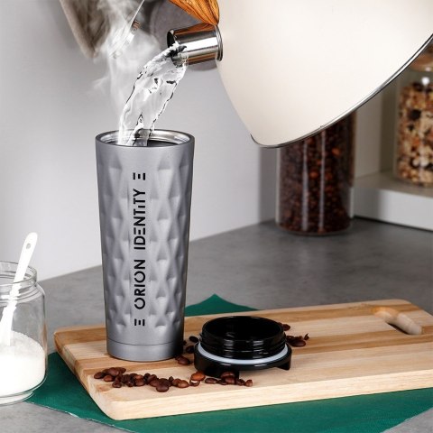 Kubek termiczny na kawę herbatę do samochodu stalowy szary 500 ml ORION 112272