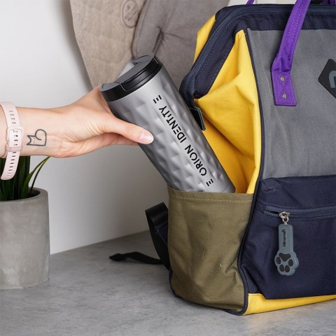 Kubek termiczny na kawę herbatę do samochodu stalowy szary 500 ml ORION 112272