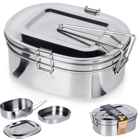 Menażka harcerska obiadowa turystyczna wojskowa stalowa 350 / 900 ml 2 ele. REDCLIFFS 229141