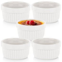 Miseczki do zapiekania kokilki porcelanowe do sosów piekarnika białe 7cm 5-ele EXCELLENT HOUSEWARE 279008